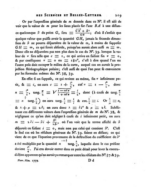 Nouveaux memoires de l'Academie royale des sciences et belles-lettres, avec l'histoire pour la meme annee