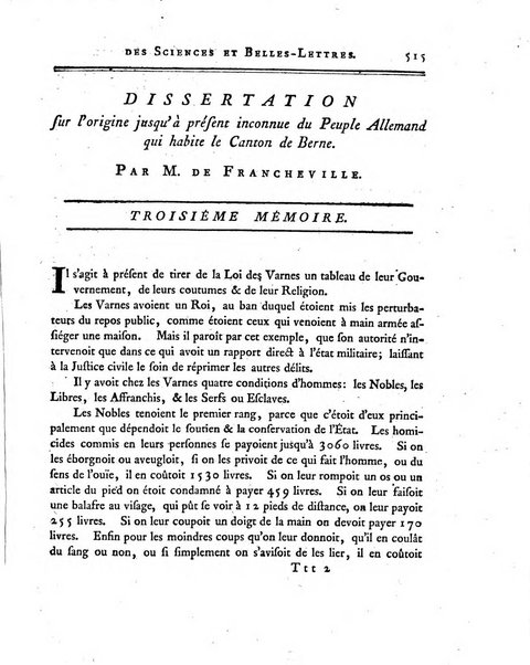 Nouveaux memoires de l'Academie royale des sciences et belles-lettres, avec l'histoire pour la meme annee