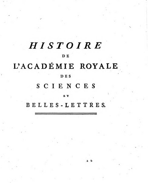 Nouveaux memoires de l'Academie royale des sciences et belles-lettres, avec l'histoire pour la meme annee