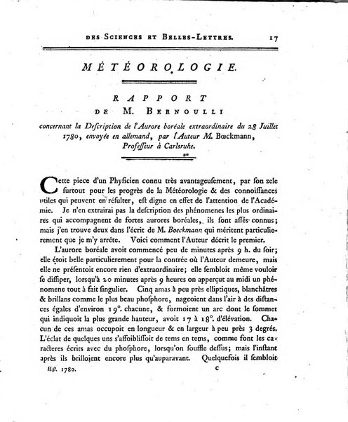 Nouveaux memoires de l'Academie royale des sciences et belles-lettres, avec l'histoire pour la meme annee