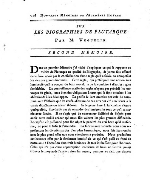 Nouveaux memoires de l'Academie royale des sciences et belles-lettres, avec l'histoire pour la meme annee