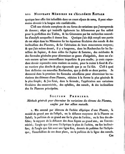 Nouveaux memoires de l'Academie royale des sciences et belles-lettres, avec l'histoire pour la meme annee