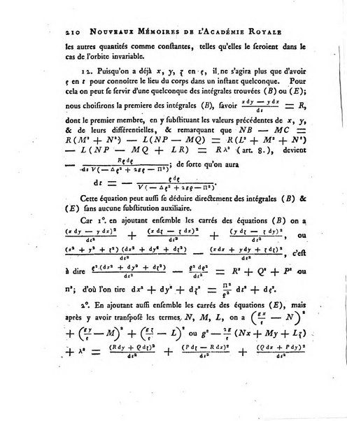 Nouveaux memoires de l'Academie royale des sciences et belles-lettres, avec l'histoire pour la meme annee