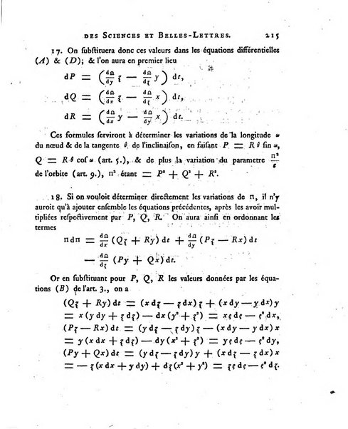 Nouveaux memoires de l'Academie royale des sciences et belles-lettres, avec l'histoire pour la meme annee