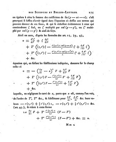 Nouveaux memoires de l'Academie royale des sciences et belles-lettres, avec l'histoire pour la meme annee