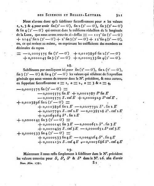 Nouveaux memoires de l'Academie royale des sciences et belles-lettres, avec l'histoire pour la meme annee