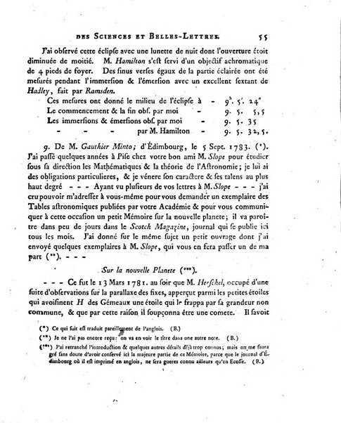 Nouveaux memoires de l'Academie royale des sciences et belles-lettres, avec l'histoire pour la meme annee