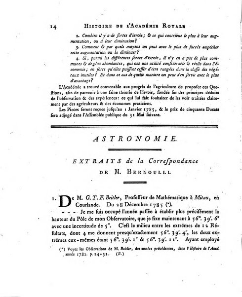 Nouveaux memoires de l'Academie royale des sciences et belles-lettres, avec l'histoire pour la meme annee