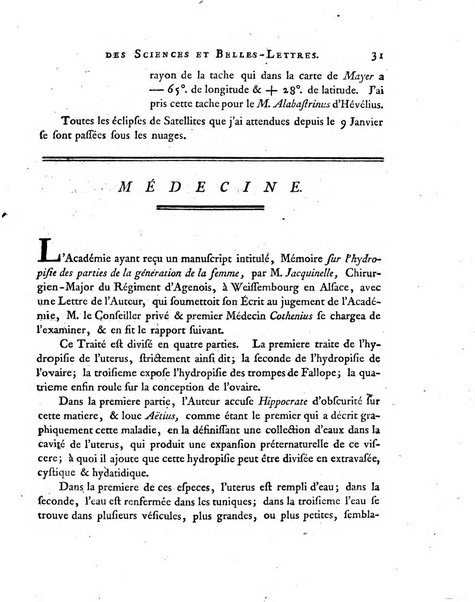 Nouveaux memoires de l'Academie royale des sciences et belles-lettres, avec l'histoire pour la meme annee