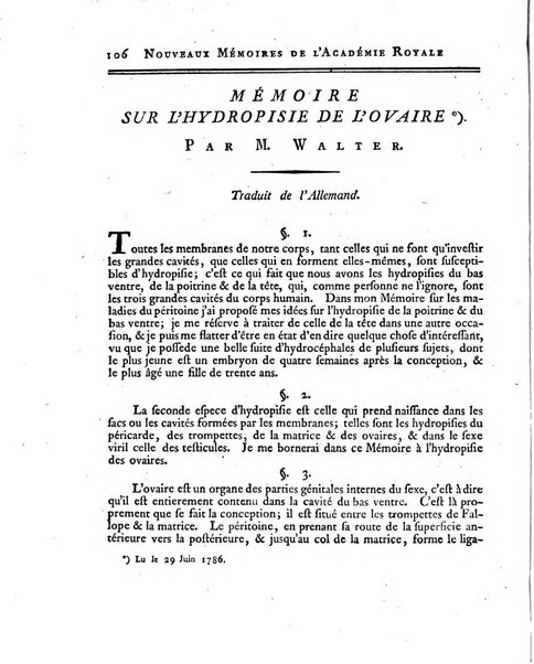 Nouveaux memoires de l'Academie royale des sciences et belles-lettres, avec l'histoire pour la meme annee