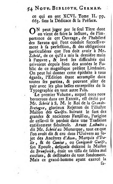 Nouvelle bibliotheque germanique ou histoire litteraire de l'Allemagne, de la Suisse et des pays du nord