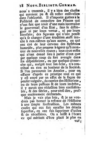 Nouvelle bibliotheque germanique ou histoire litteraire de l'Allemagne, de la Suisse et des pays du nord