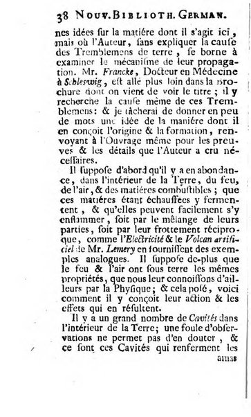 Nouvelle bibliotheque germanique ou histoire litteraire de l'Allemagne, de la Suisse et des pays du nord