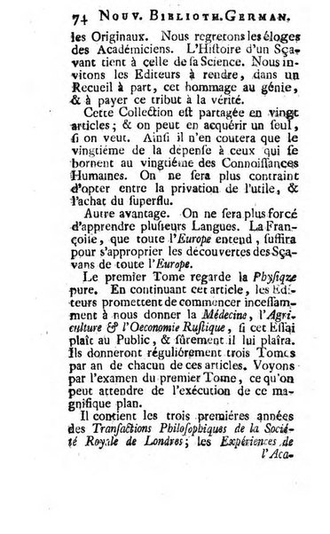 Nouvelle bibliotheque germanique ou histoire litteraire de l'Allemagne, de la Suisse et des pays du nord