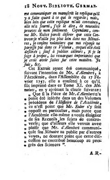 Nouvelle bibliotheque germanique ou histoire litteraire de l'Allemagne, de la Suisse et des pays du nord