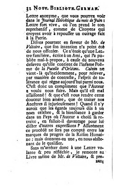 Nouvelle bibliotheque germanique ou histoire litteraire de l'Allemagne, de la Suisse et des pays du nord