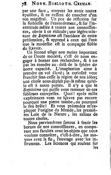 Nouvelle bibliotheque germanique ou histoire litteraire de l'Allemagne, de la Suisse et des pays du nord