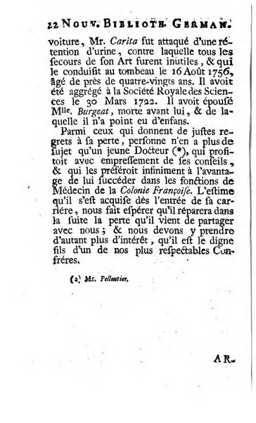 Nouvelle bibliotheque germanique ou histoire litteraire de l'Allemagne, de la Suisse et des pays du nord