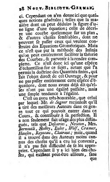 Nouvelle bibliotheque germanique ou histoire litteraire de l'Allemagne, de la Suisse et des pays du nord