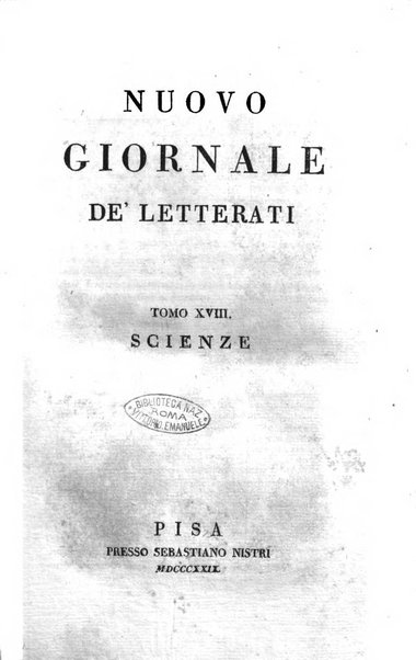 Nuovo giornale de' letterati