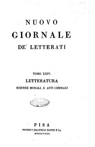 Nuovo giornale de' letterati