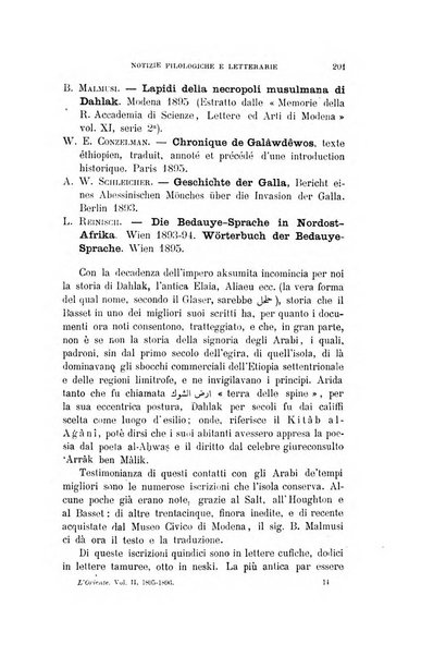 L'oriente rivista trimestrale pubblicata a cura dei professori del R. Istituto orientale in Napoli