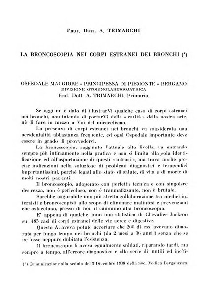 L'Ospedale di Bergamo atti della Società medico chirurgica bergamasca