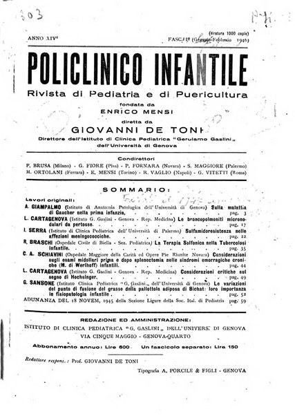 Policlinico infantile rivista mensile di medicina e chirurgia dei bambini