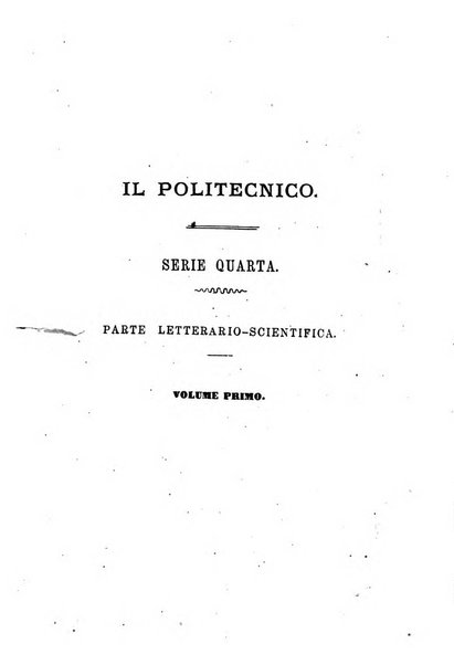 Il politecnico. Parte letterario-scientifica