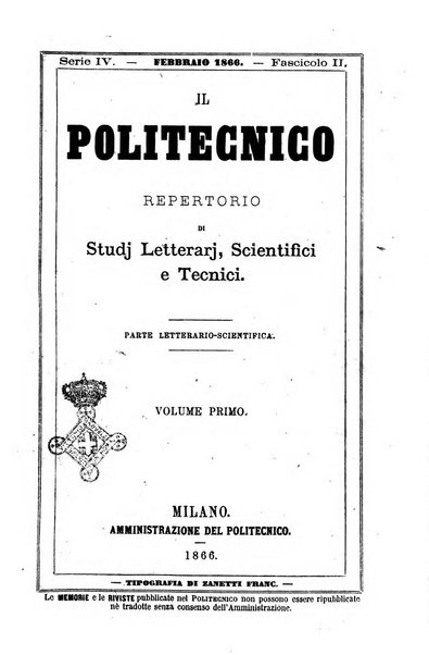 Il politecnico. Parte letterario-scientifica