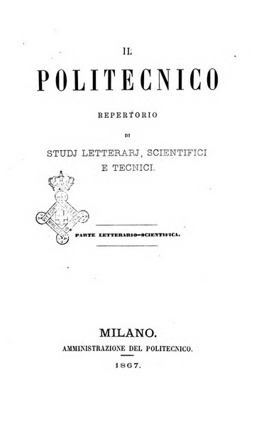 Il politecnico. Parte tecnica