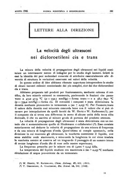 Ricerca scientifica e ricostruzione rivista del Consiglio nazionale delle ricerche