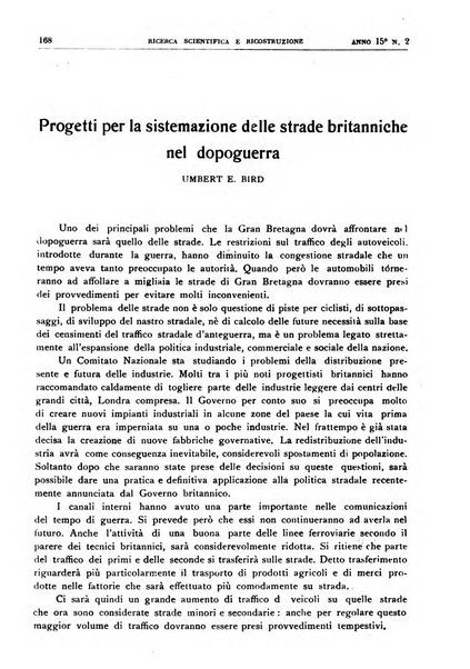 Ricerca scientifica e ricostruzione rivista del Consiglio nazionale delle ricerche