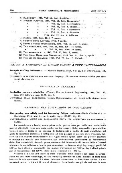 Ricerca scientifica e ricostruzione rivista del Consiglio nazionale delle ricerche