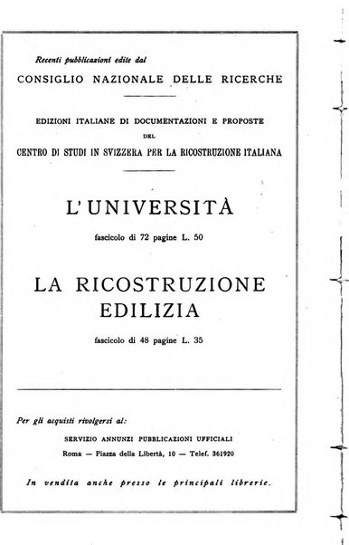 Ricerca scientifica e ricostruzione rivista del Consiglio nazionale delle ricerche