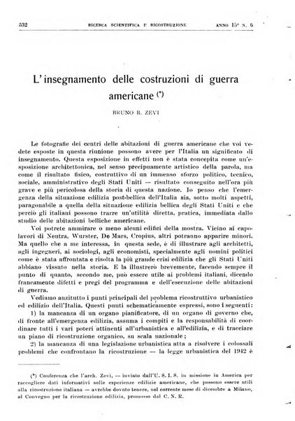 Ricerca scientifica e ricostruzione rivista del Consiglio nazionale delle ricerche