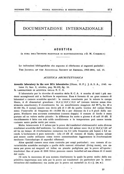 Ricerca scientifica e ricostruzione rivista del Consiglio nazionale delle ricerche