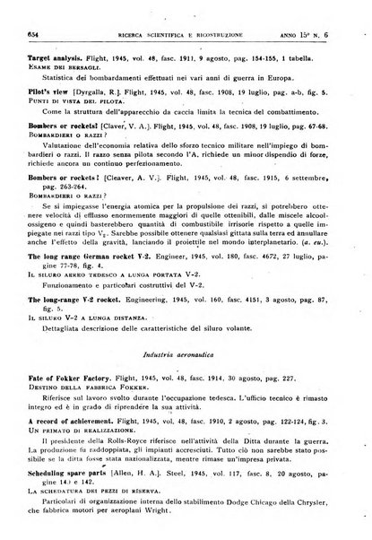 Ricerca scientifica e ricostruzione rivista del Consiglio nazionale delle ricerche