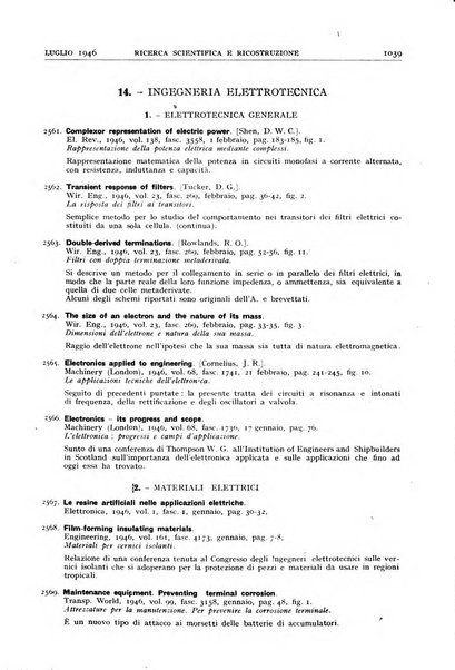 Ricerca scientifica e ricostruzione rivista del Consiglio nazionale delle ricerche