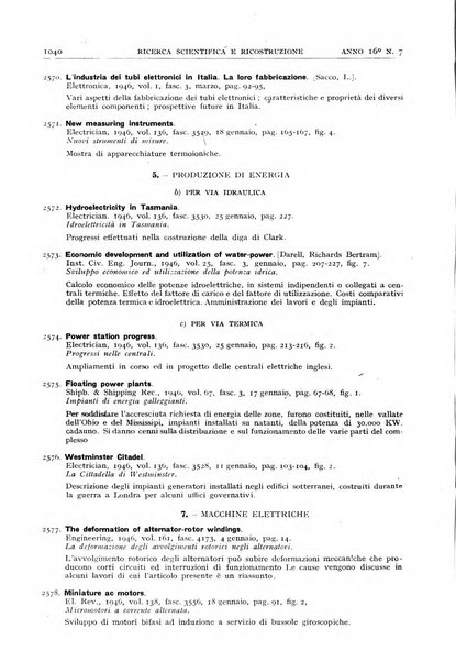 Ricerca scientifica e ricostruzione rivista del Consiglio nazionale delle ricerche