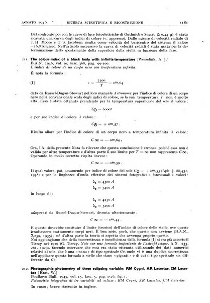 Ricerca scientifica e ricostruzione rivista del Consiglio nazionale delle ricerche