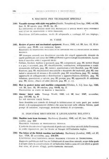 Ricerca scientifica e ricostruzione rivista del Consiglio nazionale delle ricerche