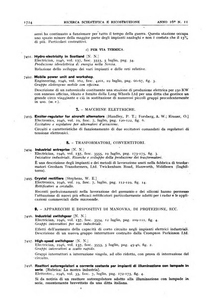 Ricerca scientifica e ricostruzione rivista del Consiglio nazionale delle ricerche