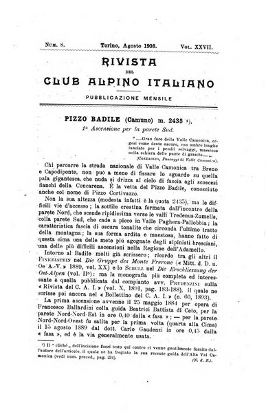 Rivista del Club alpino italiano pubblicazione mensile