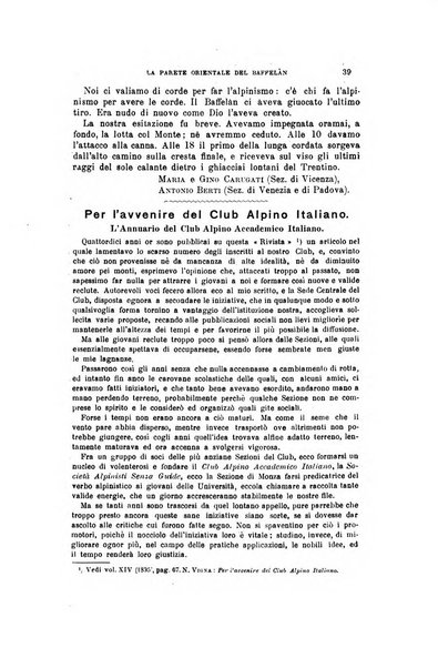 Rivista del Club alpino italiano pubblicazione mensile