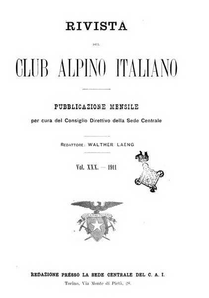 Rivista del Club alpino italiano pubblicazione mensile