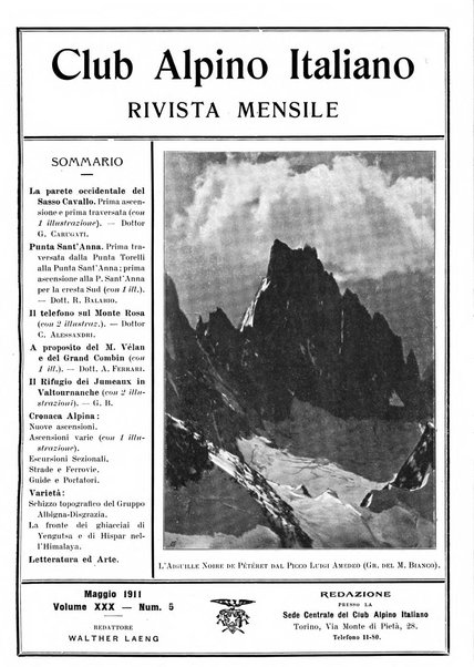 Rivista del Club alpino italiano pubblicazione mensile