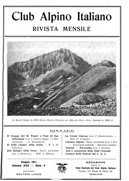 Rivista del Club alpino italiano pubblicazione mensile