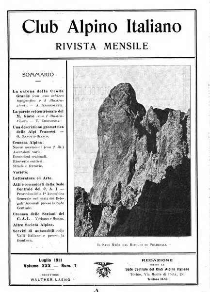 Rivista del Club alpino italiano pubblicazione mensile