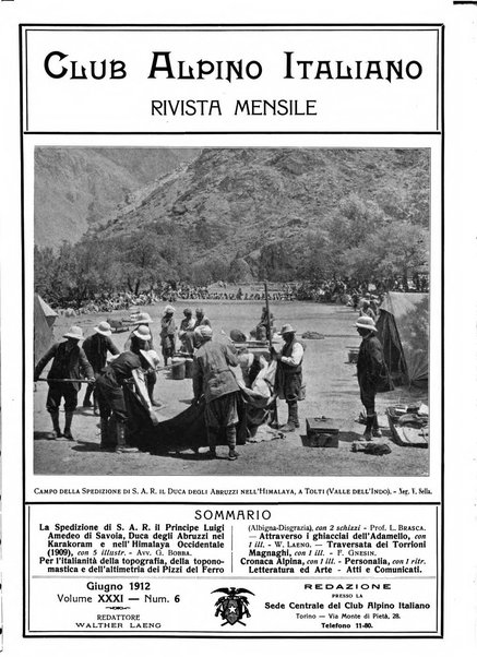 Rivista del Club alpino italiano pubblicazione mensile